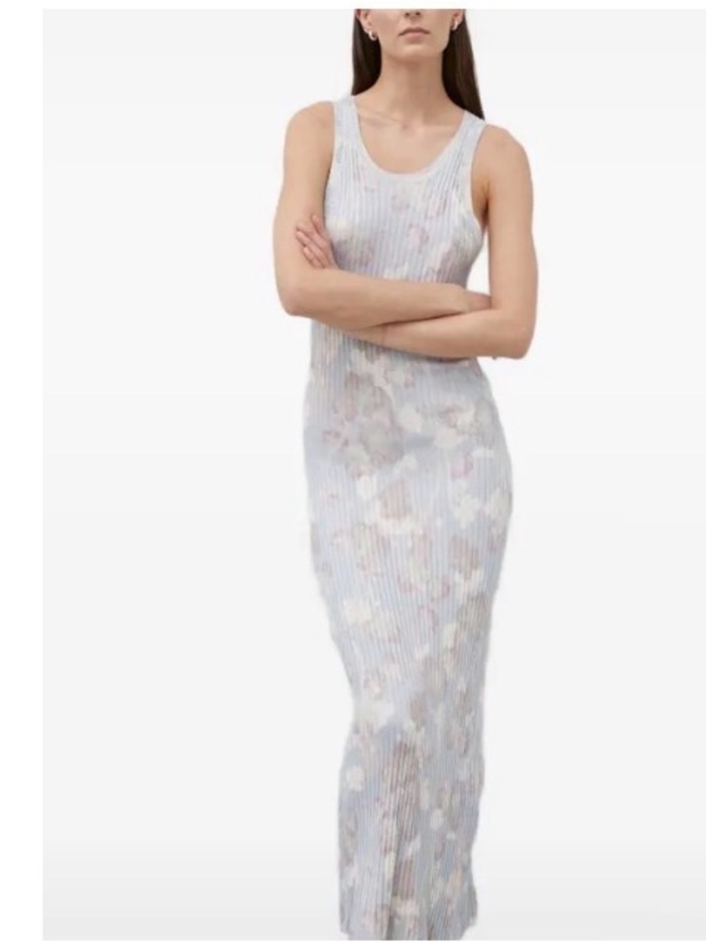 Won hundred Arianna AOP ribbed maxi dress